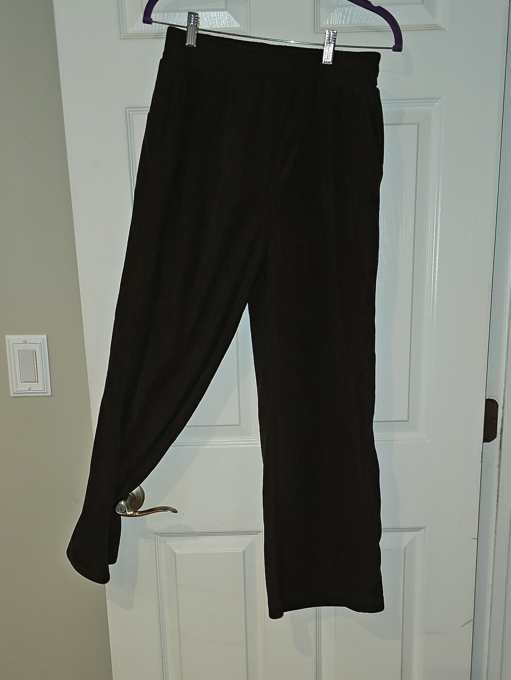 Dark Brown Wide Leg Corduroy Pants.